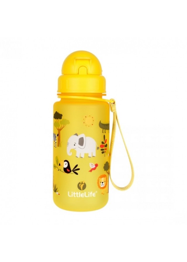 LittleLife παγούρι safari 400 ml με καλαμάκι σε κίτρινο χρώμα