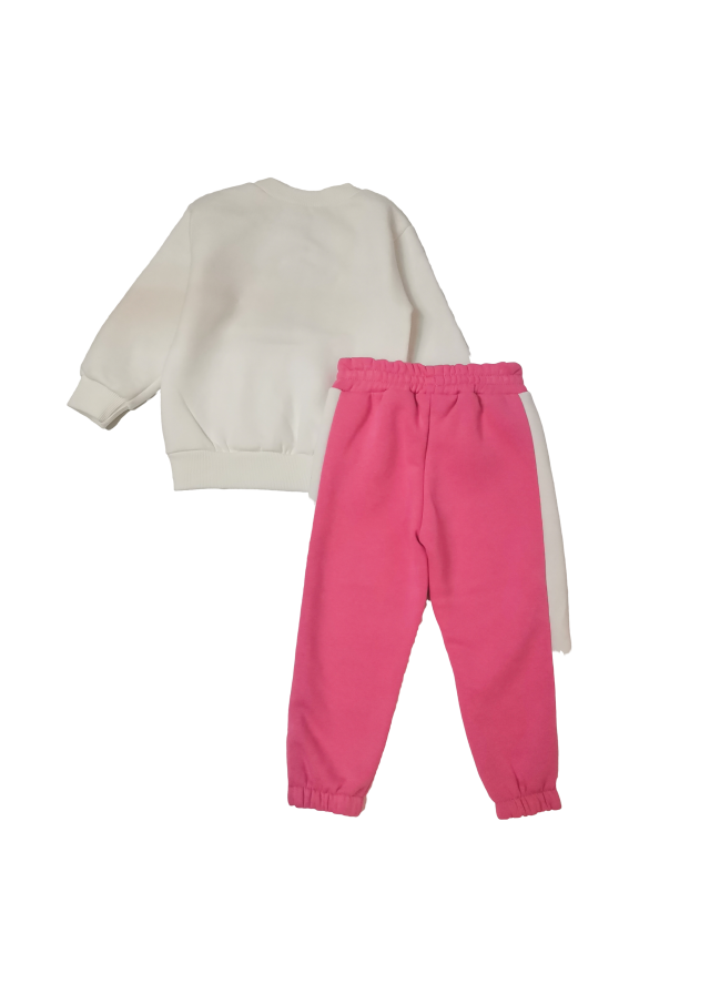 Mamma Natura παιδικό βαμβακερό σετ φόρμας love σε λευκό χρώμα