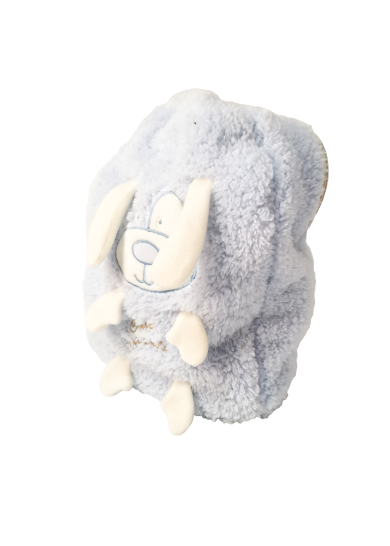 Παιδικό fleece backpack με σχέδιο κουνελάκι σε γαλάζιο χρώμα