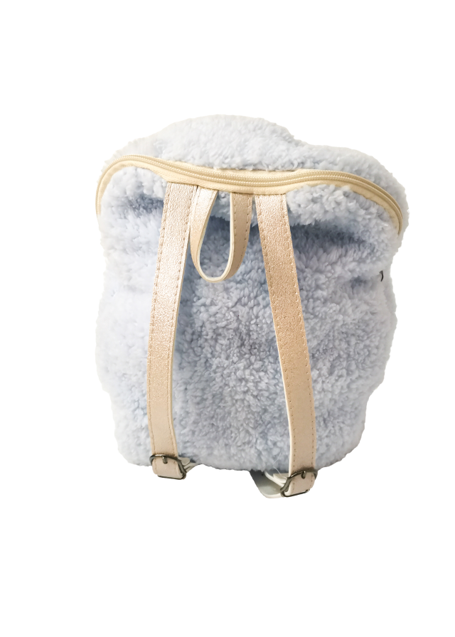 Παιδικό fleece backpack με σχέδιο κουνελάκι σε γαλάζιο χρώμα