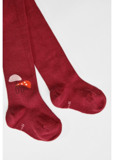 Boboli παιδικό καλσόν με μανιταράκι σε κεραμιδί χρώμα