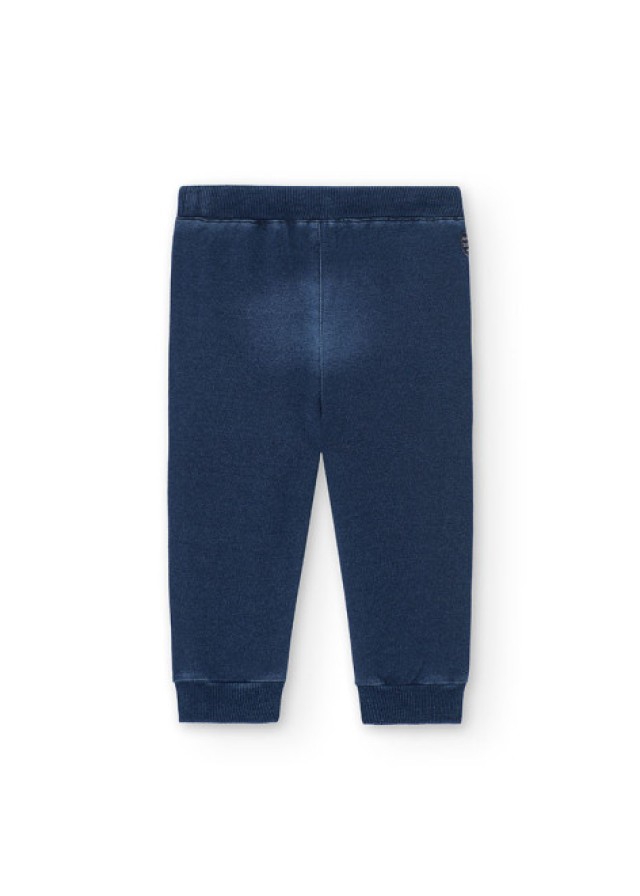 Boboli παιδικό μαλακό παντελόνι για αγόρι σε μπλε χρώμα Boboli παιδικό μαλακό παντελόνι για αγόρι σε μπλε χρώμα