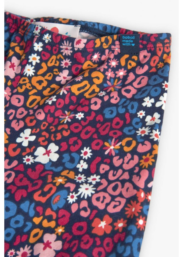Boboli παιδικό κολάν εμπριμέ με λουλούδια πολύχρωμο 