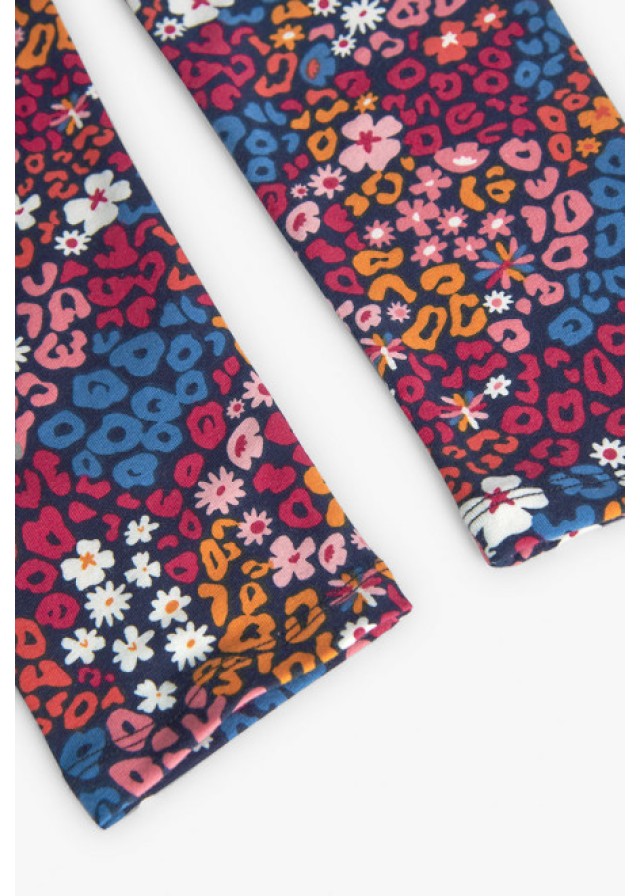 Boboli παιδικό κολάν εμπριμέ με λουλούδια πολύχρωμο 