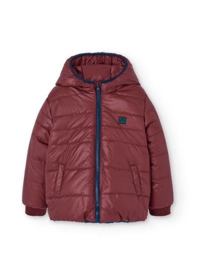 Boboli παιδικό μπουφάν για αγόρι διπλής όψεως σε κεραμιδί χρώμα  Boboli παιδικό μπουφάν για αγόρι διπλής όψεως σε κεραμιδί χρώμα