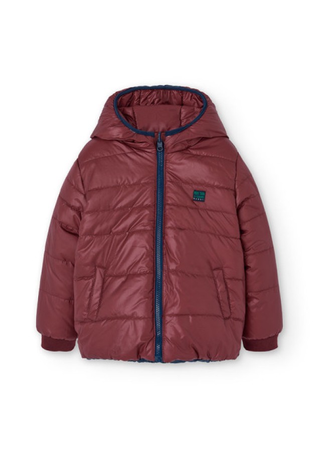 Boboli παιδικό μπουφάν για αγόρι διπλής όψεως σε κεραμιδί χρώμα  Boboli παιδικό μπουφάν για αγόρι διπλής όψεως σε κεραμιδί χρώμα