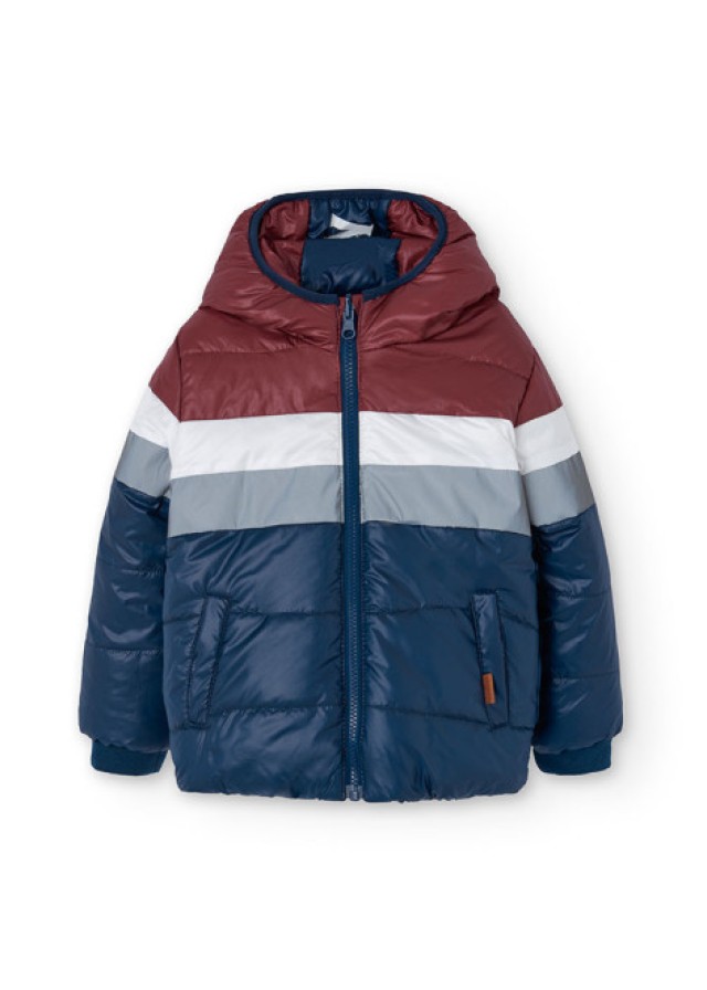 Boboli παιδικό μπουφάν για αγόρι διπλής όψεως σε κεραμιδί χρώμα  Boboli παιδικό μπουφάν για αγόρι διπλής όψεως σε κεραμιδί χρώμα