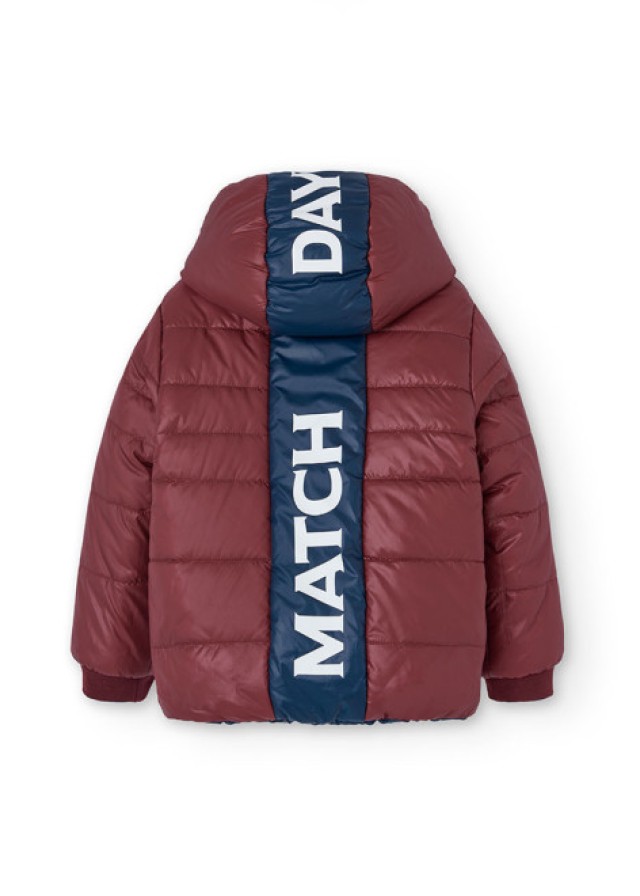 Boboli παιδικό μπουφάν για αγόρι διπλής όψεως σε κεραμιδί χρώμα  Boboli παιδικό μπουφάν για αγόρι διπλής όψεως σε κεραμιδί χρώμα