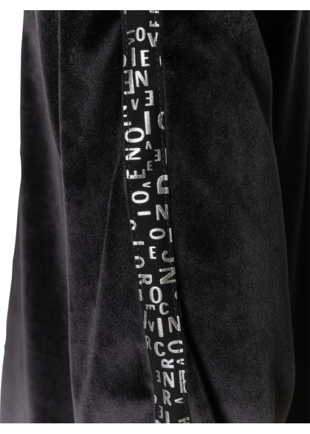 Serafino παιδικό βελούδινο σετ για κορίτσι με κολάν σε μαύρο χρώμα Serafino παιδικό βελούδινο σετ για κορίτσι με κολάν σε μαύρο χρώμα