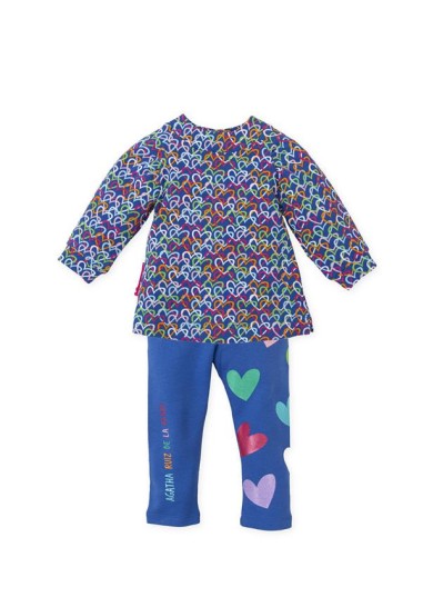 Agatha Ruiz De La Prada παιδικό σετ με κολάν 2 τεμαχίων για κορίτσι σε μπλε χρώμα Agatha Ruiz De La Prada παιδικό σετ με κολάν 2 τεμαχίων για κορίτσι σε μπλε χρώμα
