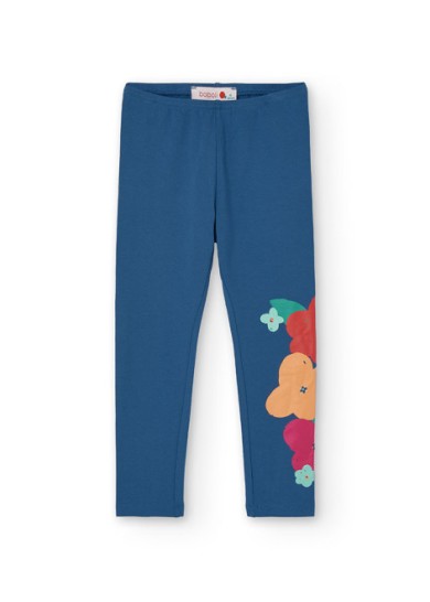 Boboli παιδικό κολάν για κορίτσι με σχέδιο πολύχρωμα λουλούδια σε μπλε χρώμα  Boboli παιδικό κολάν για κορίτσι με σχέδιο πολύχρωμα λουλούδια σε μπλε χρώμα