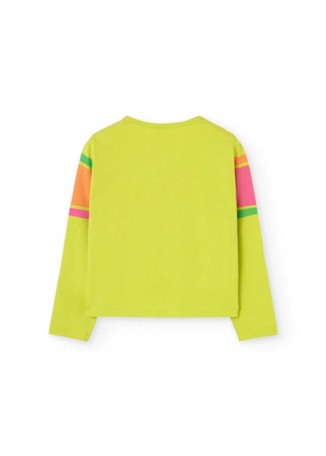 Boboli παιδική μπλούζα για κορίτσι "ski" σε lime χρώμα  Boboli παιδική μπλούζα για κορίτσι "ski" σε lime χρώμα