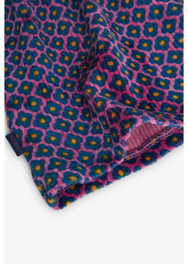 Boboli παιδικό φόρεμα εμπριμέ με λουλούδια για κορίτσι σε μπλε χρώμα 