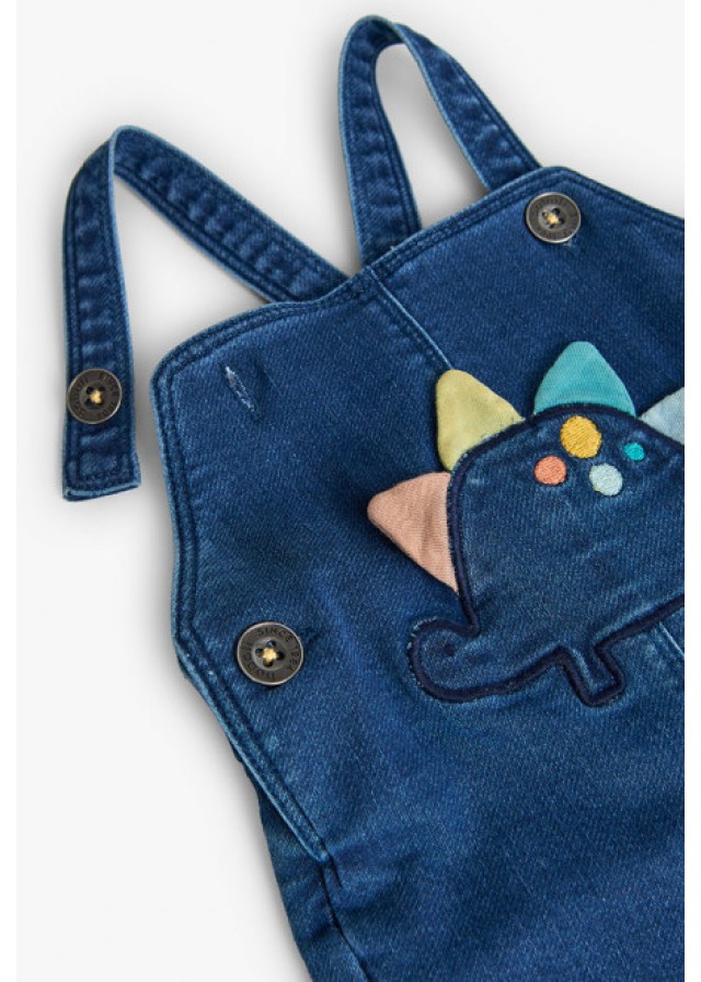 Boboli βρεφική σαλοπέτα για αγόρι τζιν με σχέδιο δεινόσαυρο  Boboli βρεφική σαλοπέτα για αγόρι τζιν με σχέδιο δεινόσαυρο