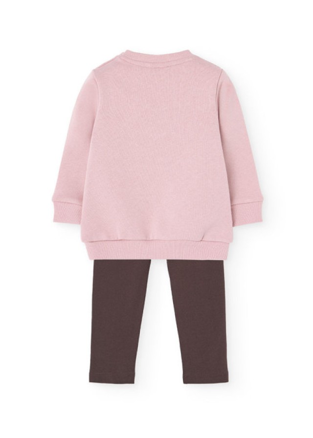 Boboli παιδικό σετ 2 τμχ με σχέδιο λουλούδια και γράμματα για κορίτσι σε ροζ χρώμα  Boboli παιδικό σετ 2 τμχ με σχέδιο λουλούδια και γράμματα για κορίτσι σε ροζ χρώμα