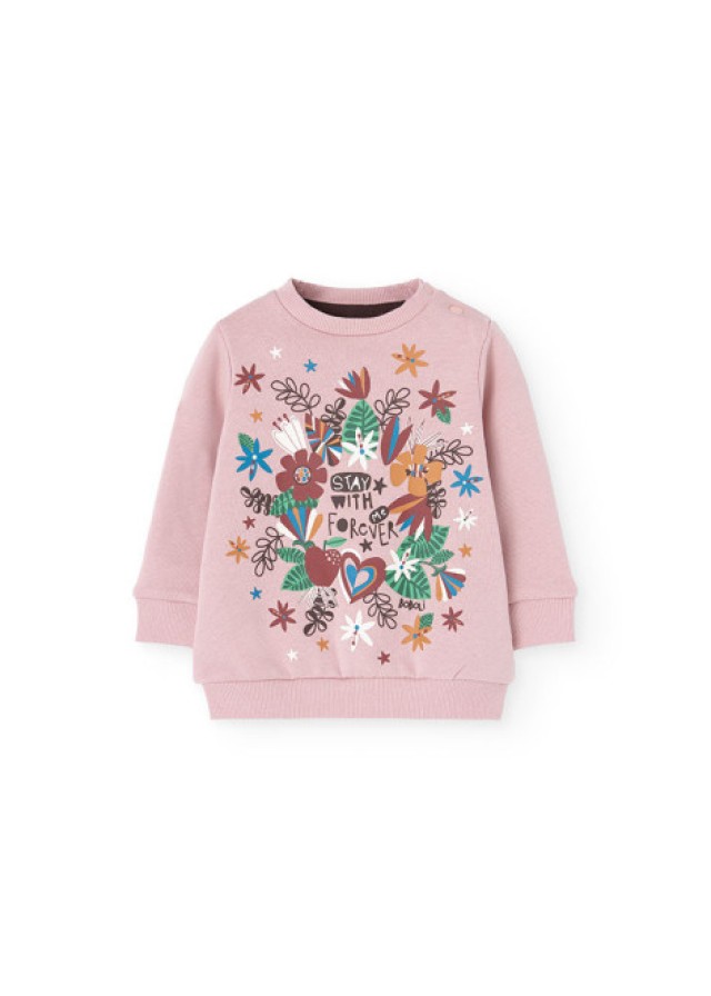 Boboli παιδικό σετ 2 τμχ με σχέδιο λουλούδια και γράμματα για κορίτσι σε ροζ χρώμα  Boboli παιδικό σετ 2 τμχ με σχέδιο λουλούδια και γράμματα για κορίτσι σε ροζ χρώμα