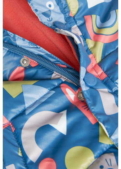 Boboli βρεφική φόρμα εξόδου unisex με πολύχρωμα σχέδια σε μπλε χρώμα  Boboli βρεφική φόρμα εξόδου unisex με πολύχρωμα σχέδια σε μπλε χρώμα