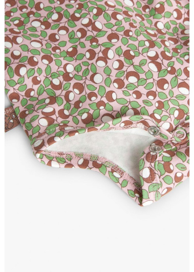 Boboli βρεφική σαλοπέτα με σχέδιο αρκουδάκι για κορίτσι σε καφέ χρώμα 