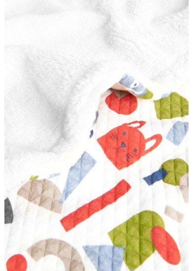 Boboli βρεφική κουβέρτα με σχέδιο πολύχρωμα ζωάκια 