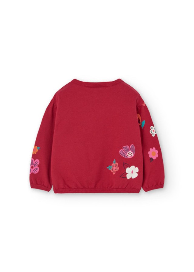 Boboli παιδική μπλούζα για κορίτσι με σχέδιο πολύχρωμα λουλούδια σε κόκκινο χρώμα  Boboli παιδική μπλούζα για κορίτσι με σχέδιο πολύχρωμα λουλούδια σε κόκκινο χρώμα