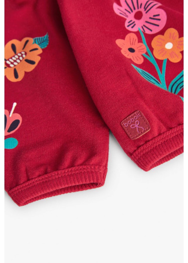 Boboli παιδική μπλούζα για κορίτσι με σχέδιο πολύχρωμα λουλούδια σε κόκκινο χρώμα  Boboli παιδική μπλούζα για κορίτσι με σχέδιο πολύχρωμα λουλούδια σε κόκκινο χρώμα