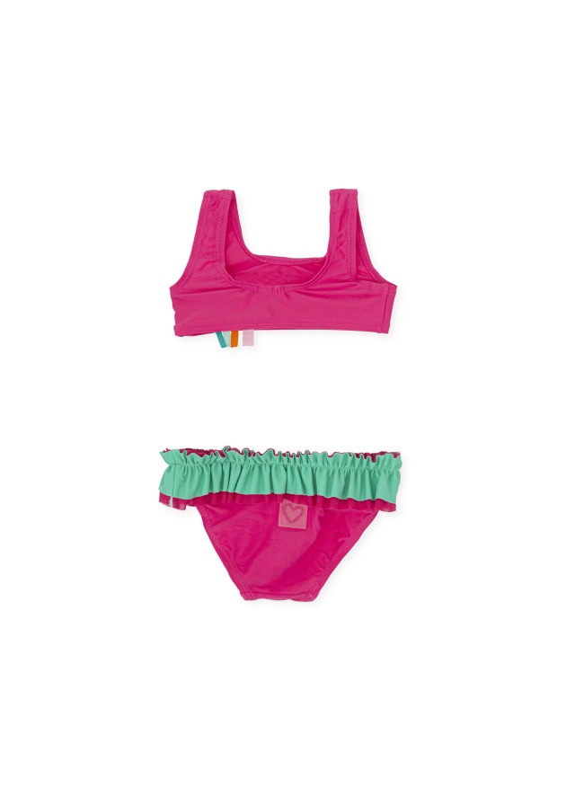 Agatha Ruiz De La Prada παιδικό μαγιό για κορίτσι rainbow σε φούξια χρώμα  Agatha Ruiz De La Prada παιδικό μαγιό για κορίτσι rainbow σε φούξια χρώμα