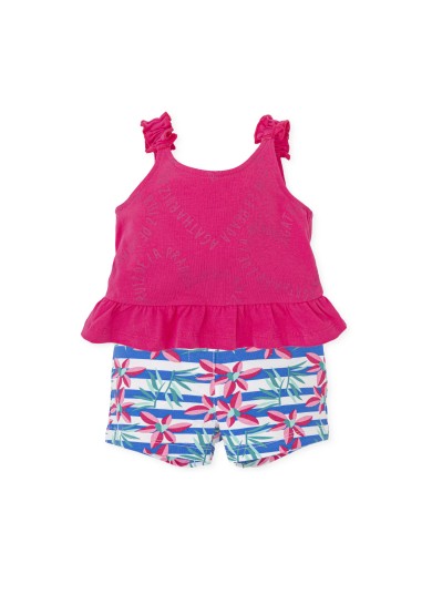 Agatha Ruiz De La Prada παιδικό σετ δυο τεμαχίων για κορίτσι σε φούξια χρώμα  Agatha Ruiz De La Prada παιδικό σετ δυο τεμαχίων για κορίτσι σε φούξια χρώμα