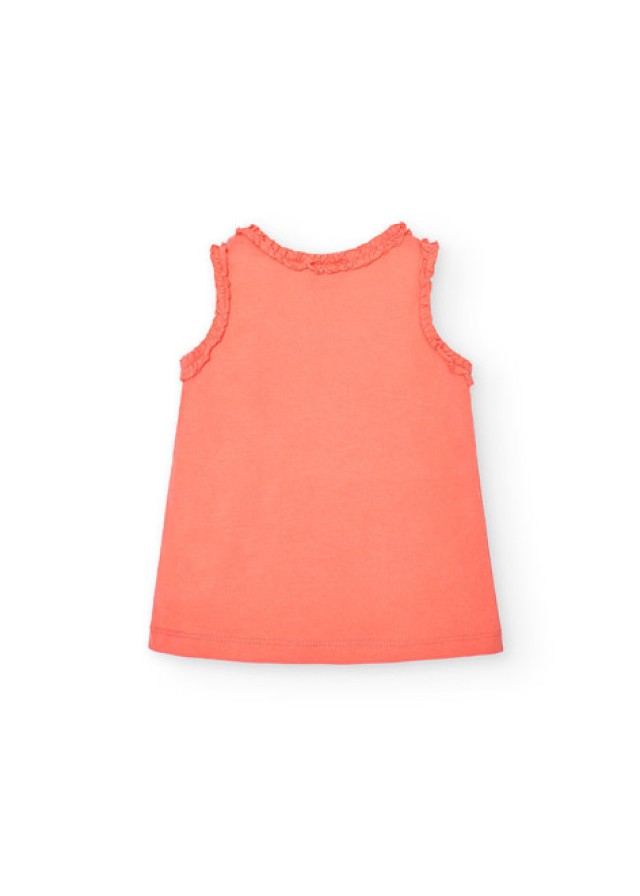 Boboli παιδική μπλούζα για κορίτσι με σχέδιο ενα κοριτσάκι σε κοραλί χρώμα  Boboli παιδική μπλούζα για κορίτσι με σχέδιο ενα κοριτσάκι σε κοραλί χρώμα