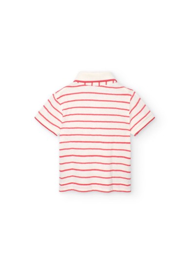 Boboli παιδική polo μπλούζα navy σε λευκό χρώμα  Boboli παιδική polo μπλούζα navy σε λευκό χρώμα
