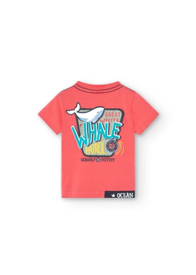 Boboli παιδική μπλουζα για αγόρι "great whale" σε κόκκινο χρώμα  Boboli παιδική μπλουζα για αγόρι "great whale" σε κόκκινο χρώμα