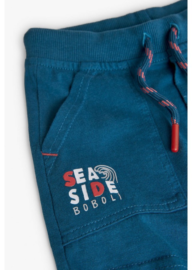 Boboli παιδική βερμούδα για αγόρι "sea side" σε μπλε χρώμα Boboli παιδική βερμούδα για αγόρι "sea side" σε μπλε χρώμα