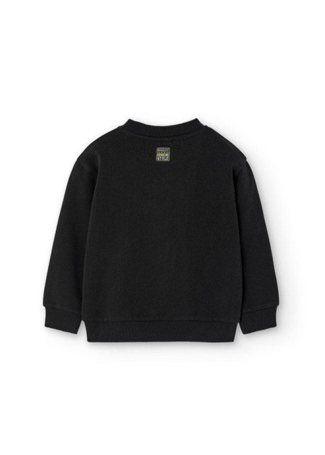 Boboli παιδικό σετ φόρμας για αγόρι Born To Ride σε μαύρο χρώμα