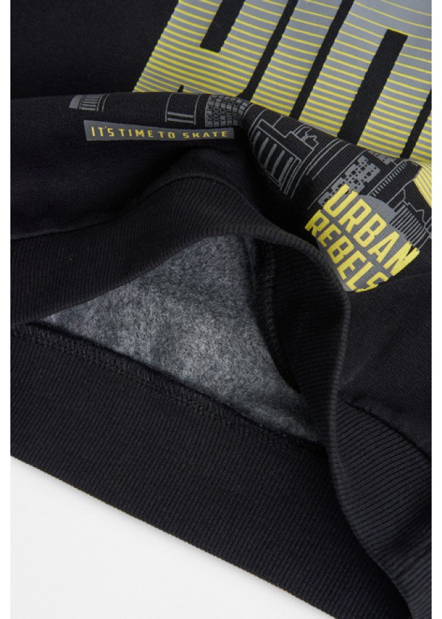 Boboli παιδικό σετ φόρμας για αγόρι Born To Ride σε μαύρο χρώμα