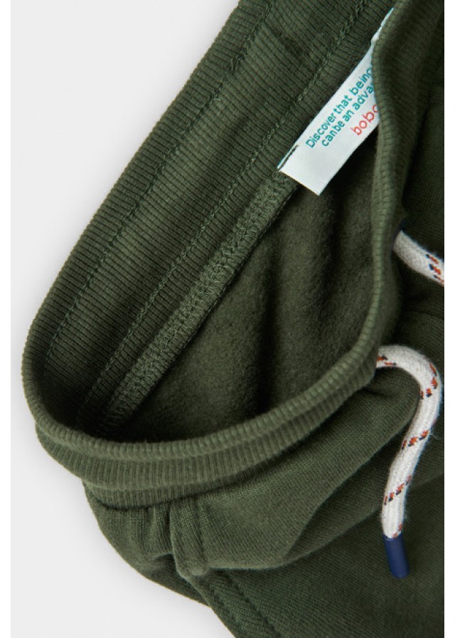 Βoboli παιδικό παντελόνι φούτερ για αγόρι σε χακί χρώμα