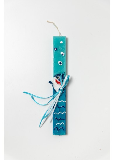 Παιδική παχαλινή λαμπάδα baby shark σε γαλάζιο χρώμα Παιδική παχαλινή λαμπάδα baby shark σε γαλάζιο χρώμα