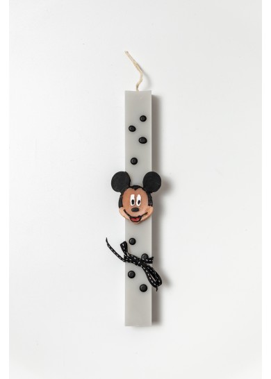 Παιδική παχαλινή λαμπάδα mickey mouse σε γκρί χρώμα Παιδική παχαλινή λαμπάδα mickey mouse σε γκρί χρώμα