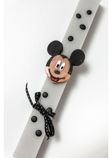 Παιδική παχαλινή λαμπάδα mickey mouse σε γκρί χρώμα Παιδική παχαλινή λαμπάδα mickey mouse σε γκρί χρώμα