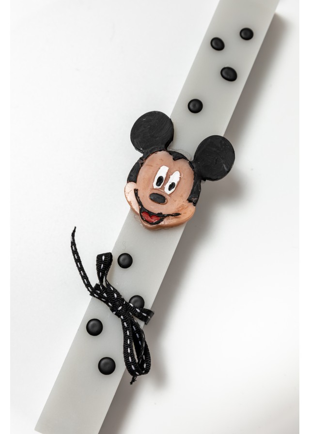 Παιδική παχαλινή λαμπάδα mickey mouse σε γκρί χρώμα