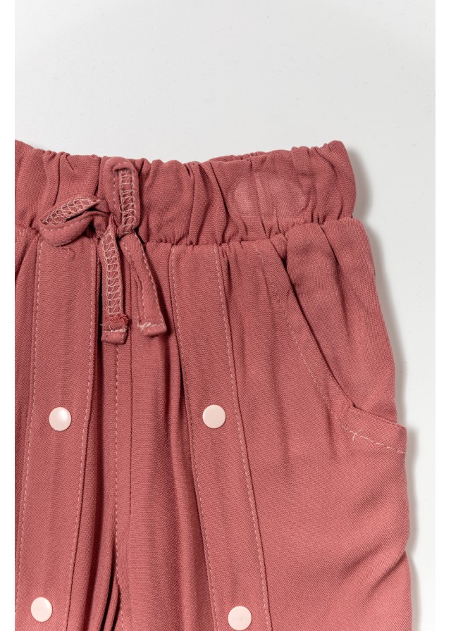 Παιδικό σέτ με αμάνικο μπλουζάκι και παντελόνι σε ρόζ χρώμα