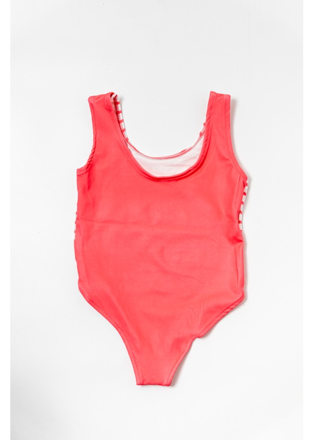 Παιδικό ολόσωμο μαγιό flamingo σε κοραλί χρώμα