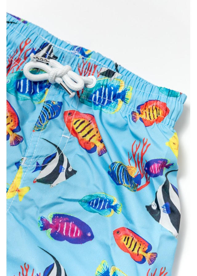 Παιδικό μαγιό σορτσάκι fishes σε γαλάζιο χρώμα
