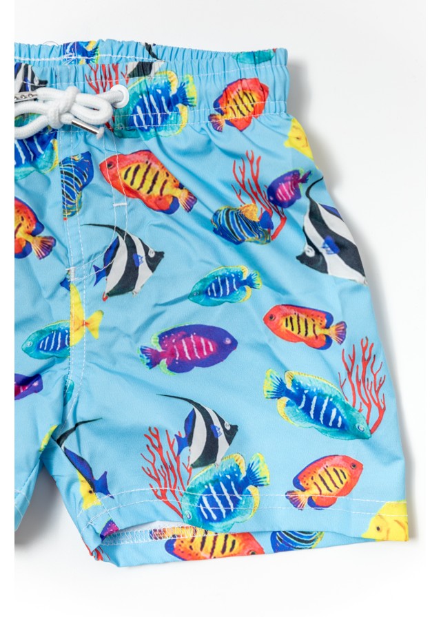 Παιδικό μαγιό σορτσάκι fishes σε γαλάζιο χρώμα