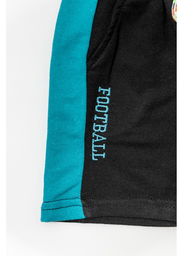 Παιδικό σορτς football σε μαύρο χρώμα 