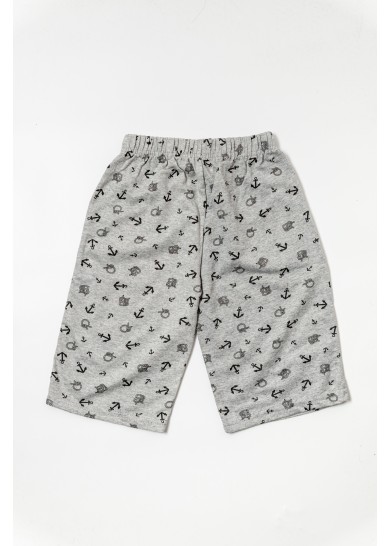 Παιδική βερμούδα nautical σε γκρι χρώμα