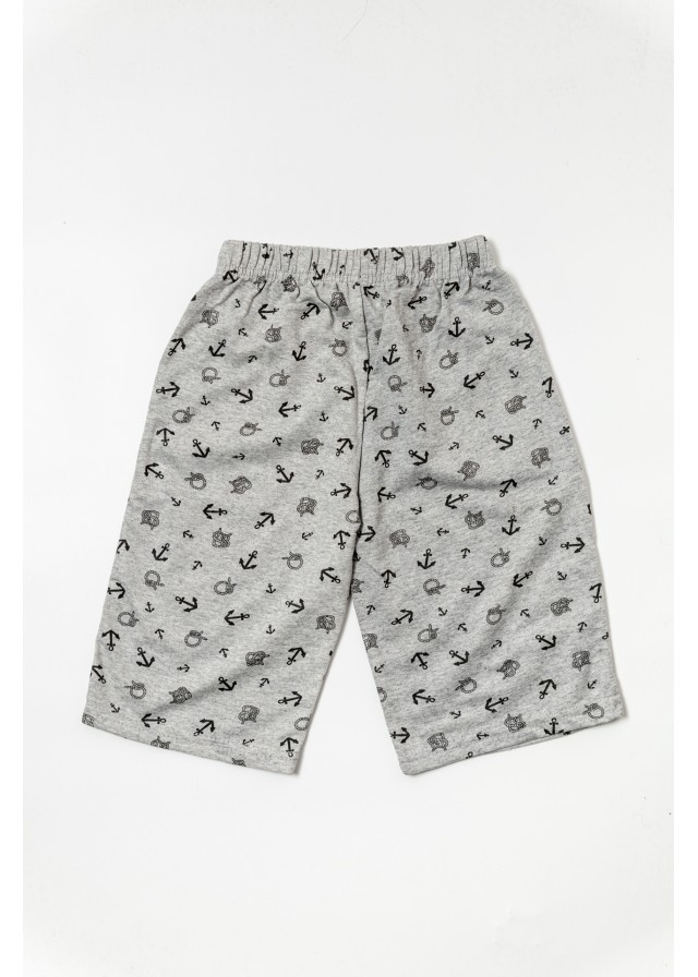 Παιδική βερμούδα nautical σε γκρι χρώμα
