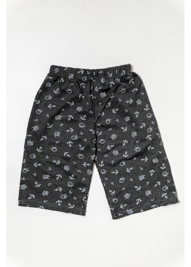 Παιδική βερμούδα nautical σε σκούρο γκρι χρώμα