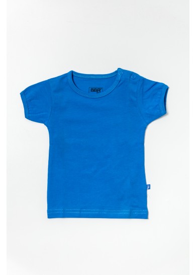 Βρεφικό βαμβακερό κοντομάνικο μπλουζάκι σε μπλε χρώμα