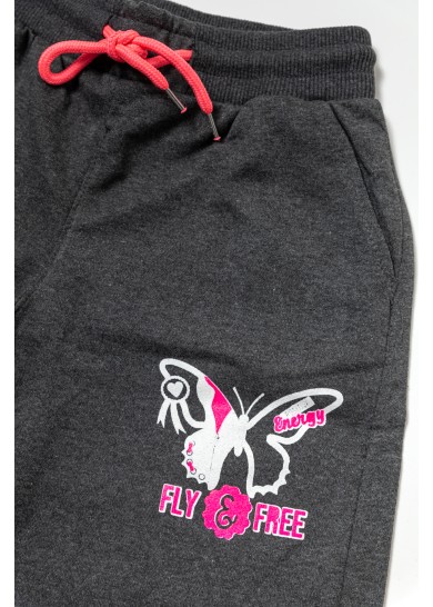 Παιδική βερμούδα fly free σε σκούρο γκρι χρώμα