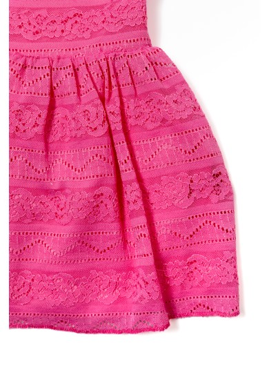 Παιδικό βαμβακερό αμάνικο φόρεμα με δανδέλα σε φουξ χρώμα