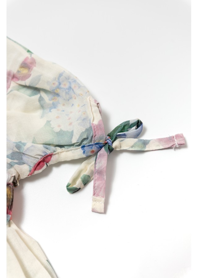 Βρεφικό βαμβακερό vintage φόρεμα σε μπεζ χρώμα